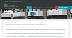 Desktop Screenshot of immobilien-dufhues.de
