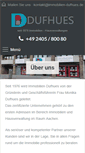 Mobile Screenshot of immobilien-dufhues.de